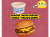 BURGER "NEON GARDEN" DOBLE + HELADO 200ML