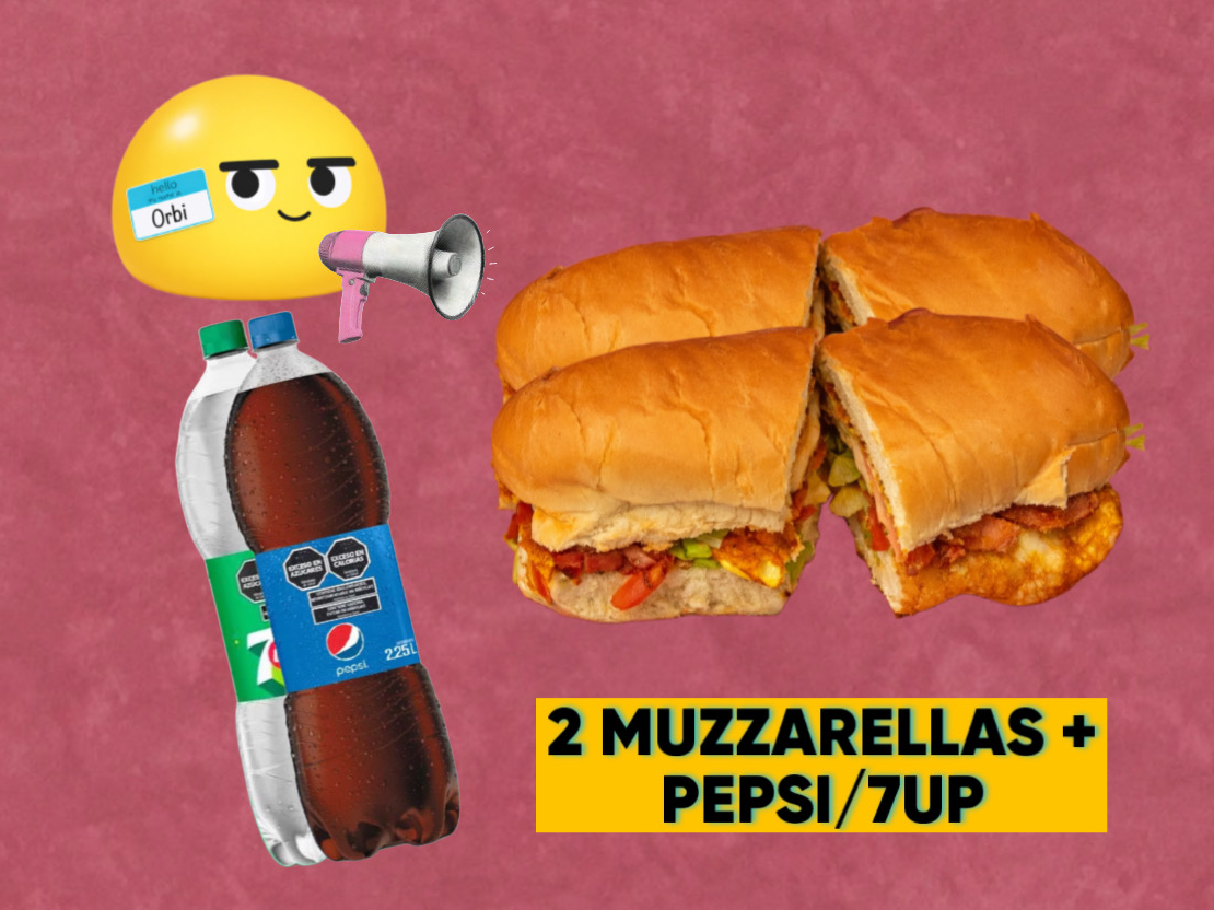2 LOMOS ¨BELLAGIO¨ + PEPSI/7UP 2L