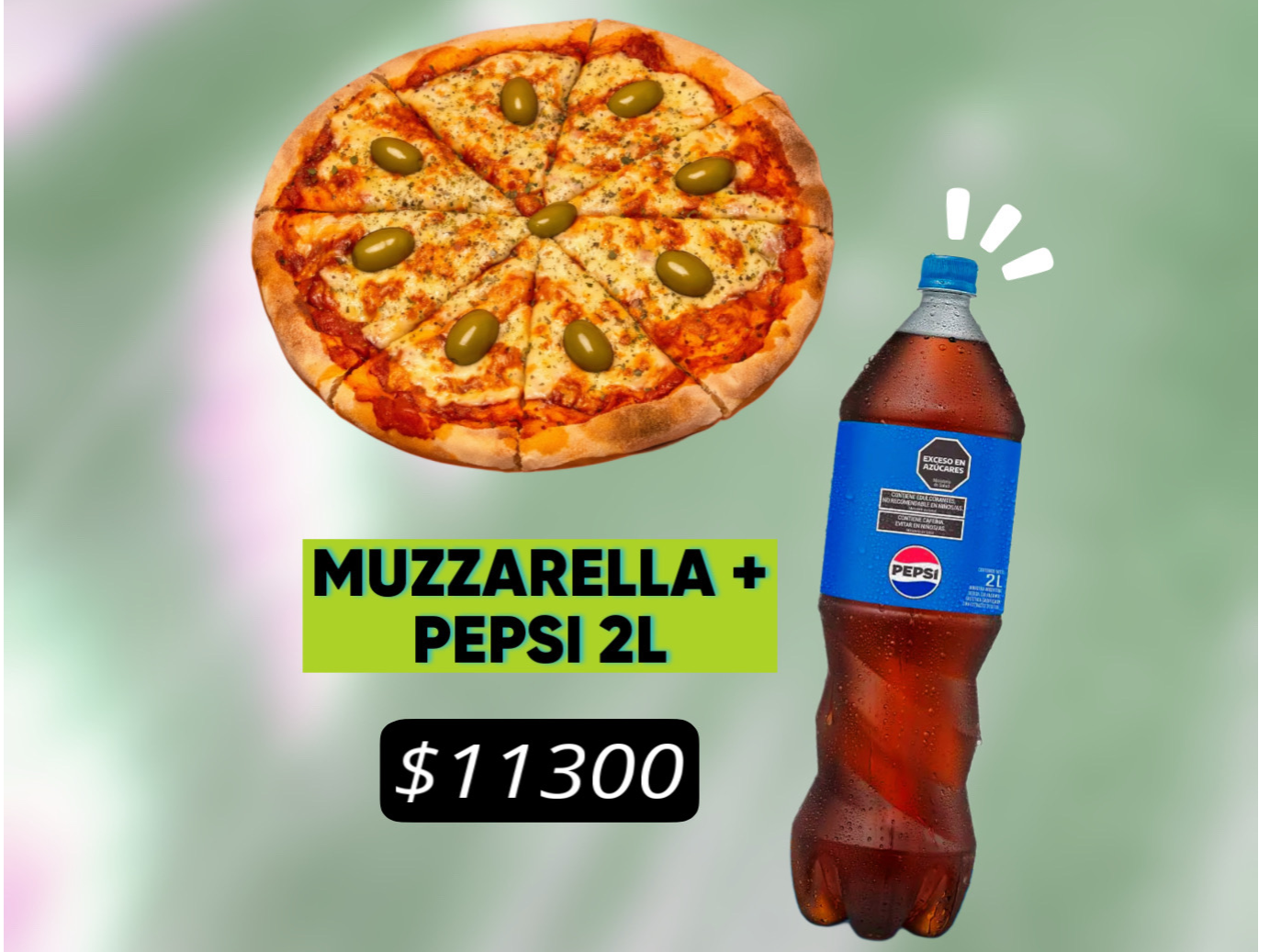 MUZZARELLA + PEPSI/7UP 2L