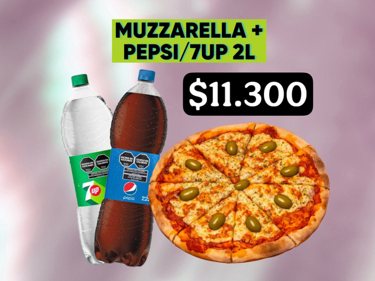 MUZZARELLA + PEPSI/7UP 2L
