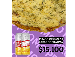 4 QUESOS + 2 LATAS DE BRAHMA
