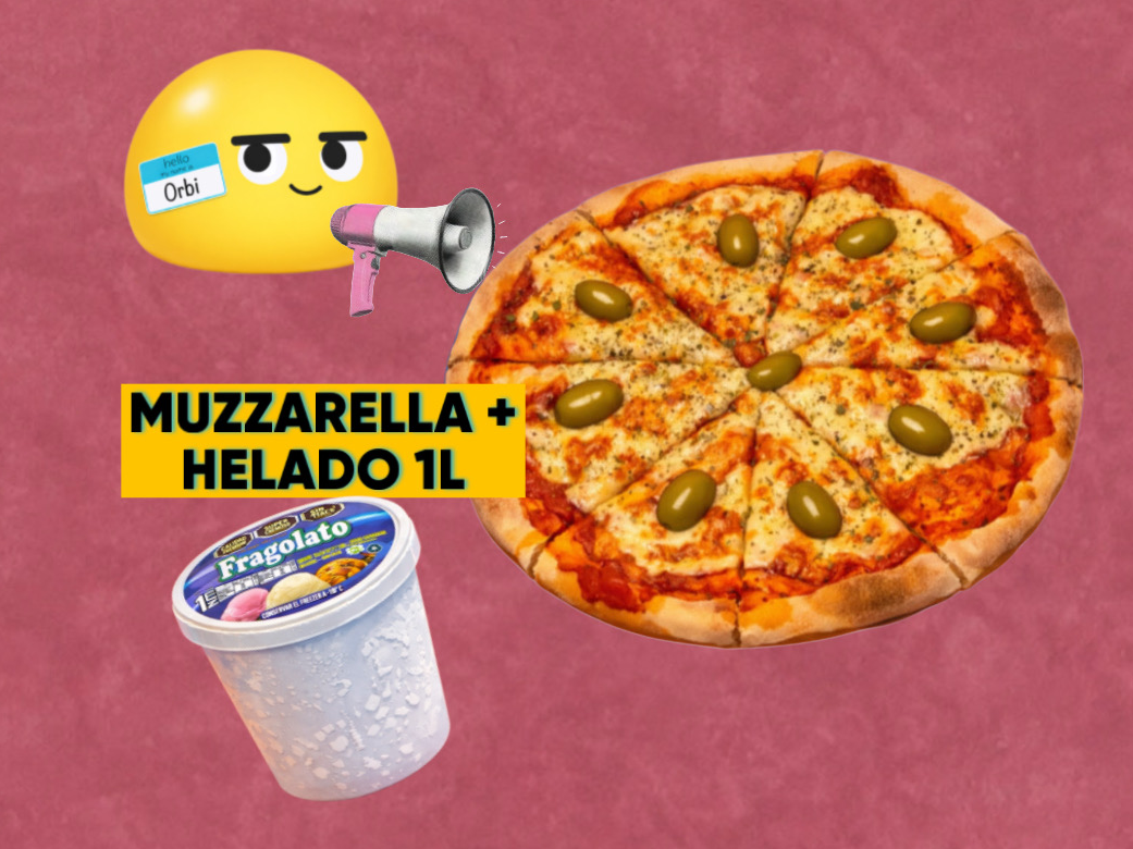 MUZZARELLA + HELADO 1L
