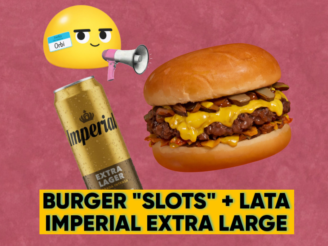BURGER "SLOTS" DOBLE + LATA IMPERIAL EXTRA LARGE