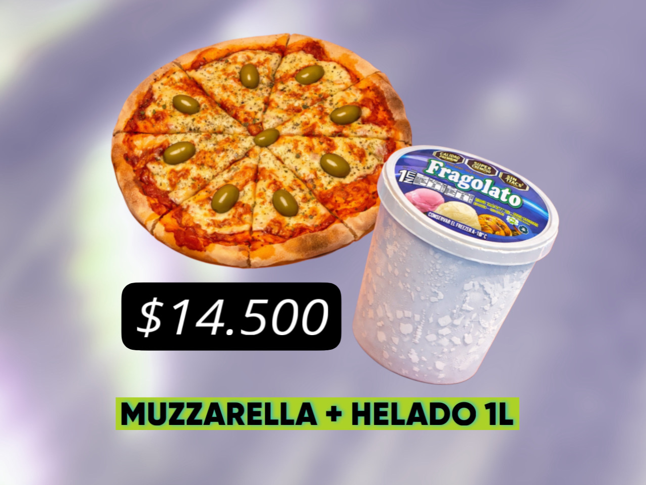 MUZZARELLA + HELADO 1L