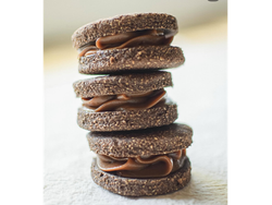 Alfajores de cacao y ddl x 3 u.