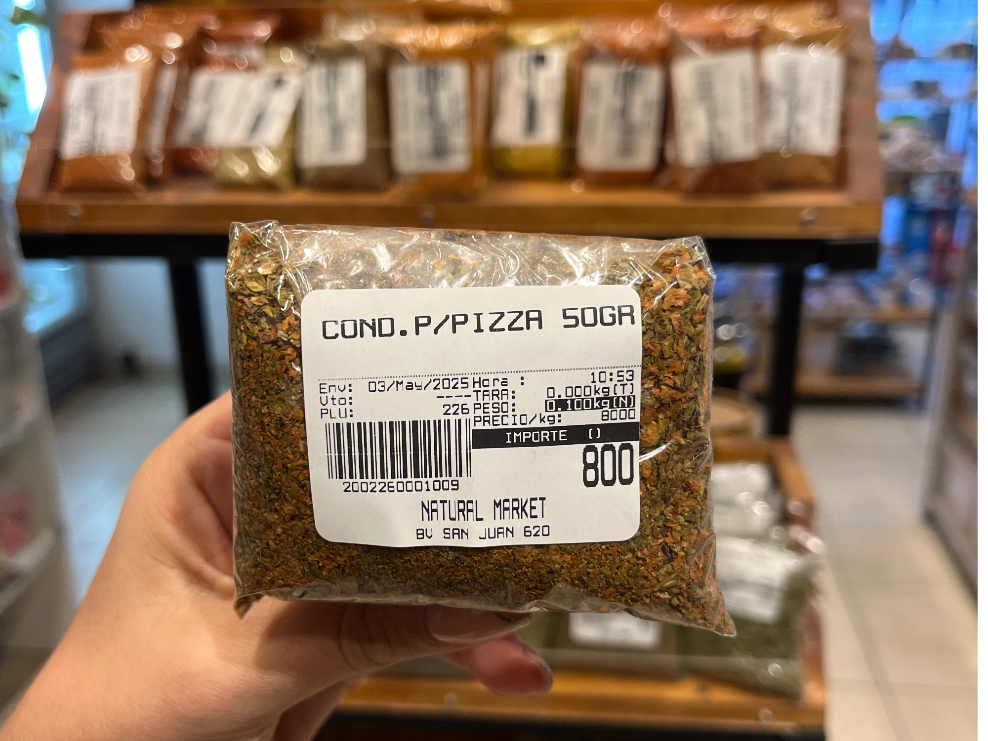 Condimento para pizza