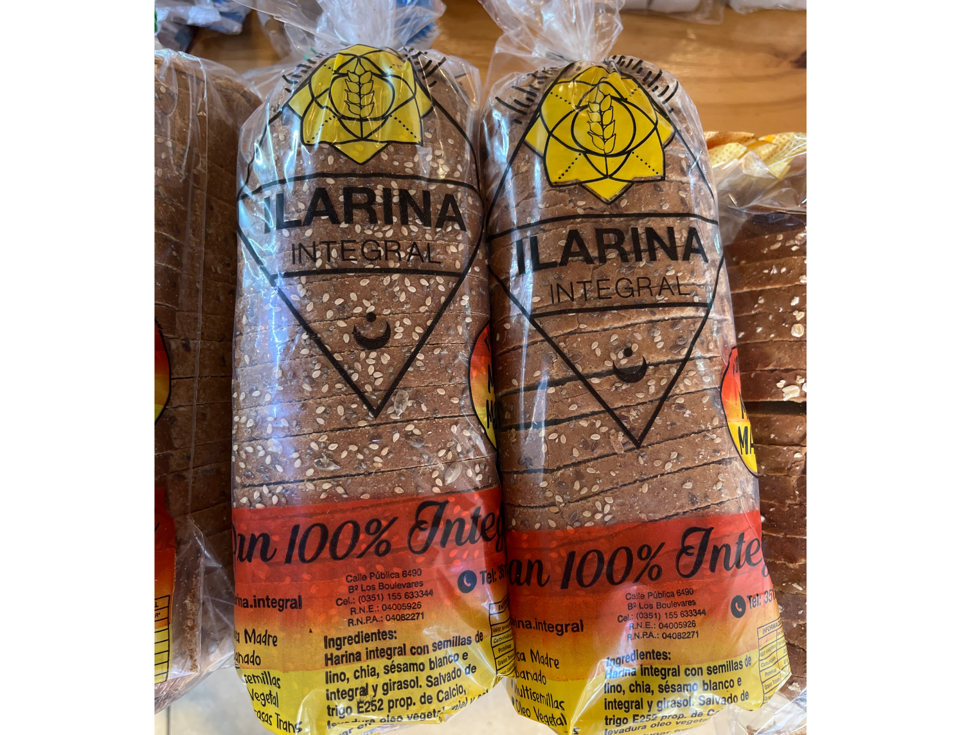 Pan de molde 100% integral Ilarina