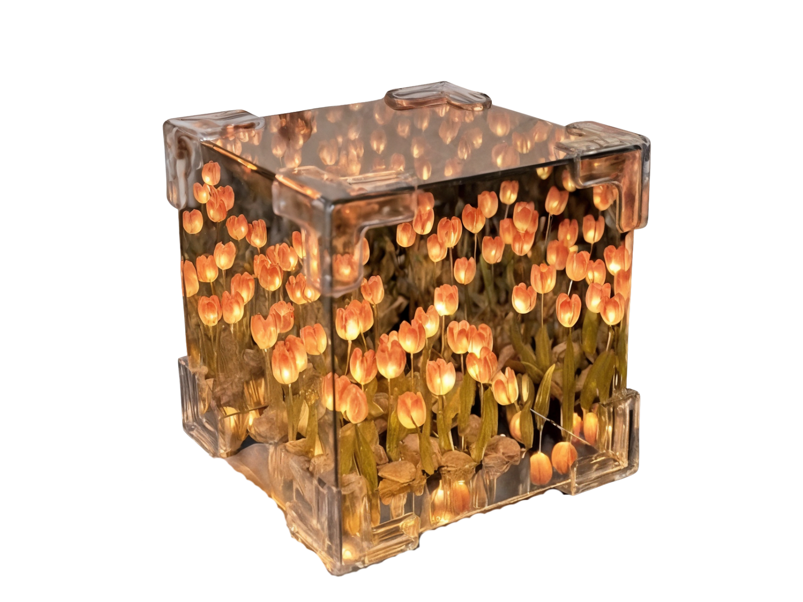 Cubo Tulipanes 🌷 ROSA 12 CM