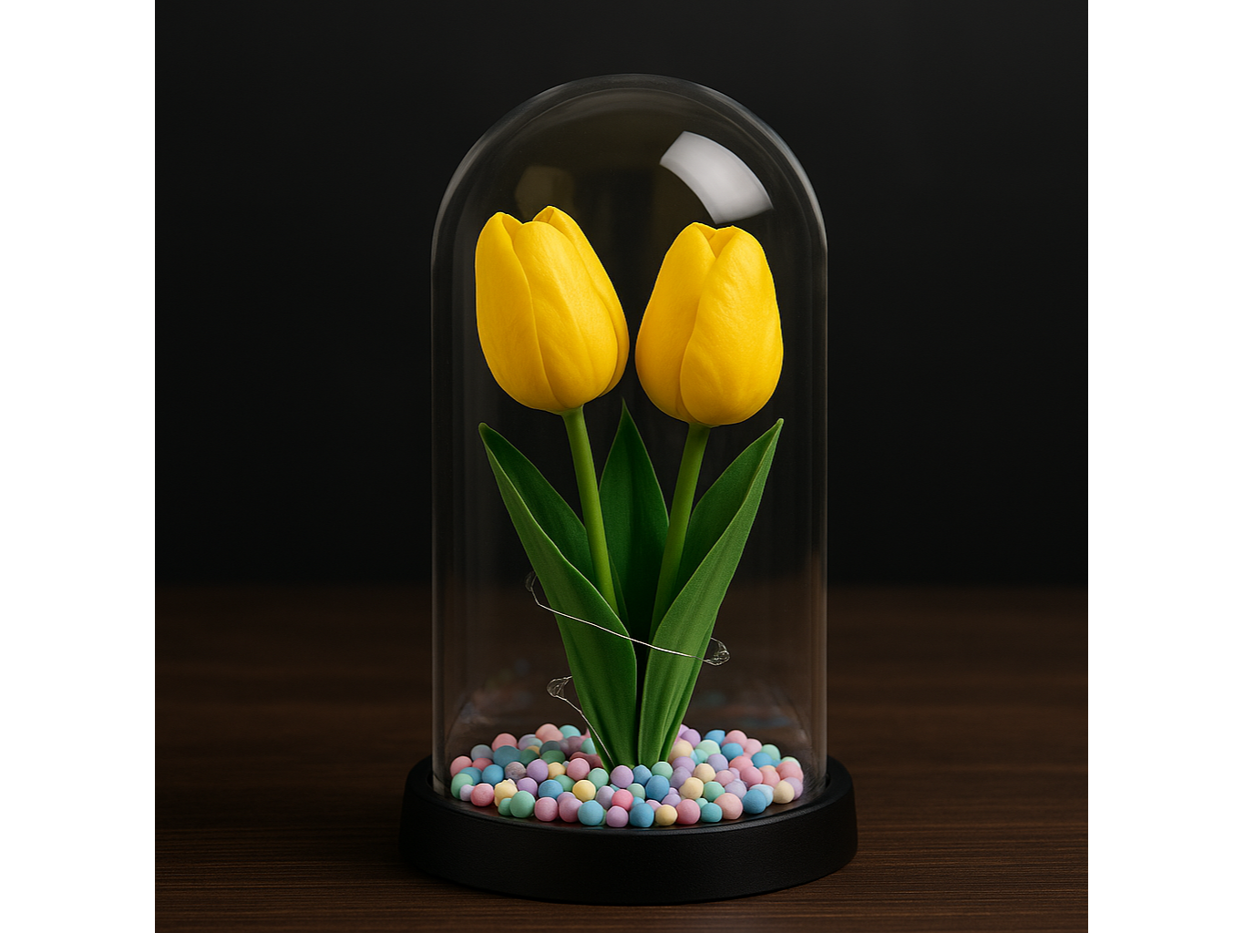 CÚPULA DE TULIPANES AMARILLO 🌷✨