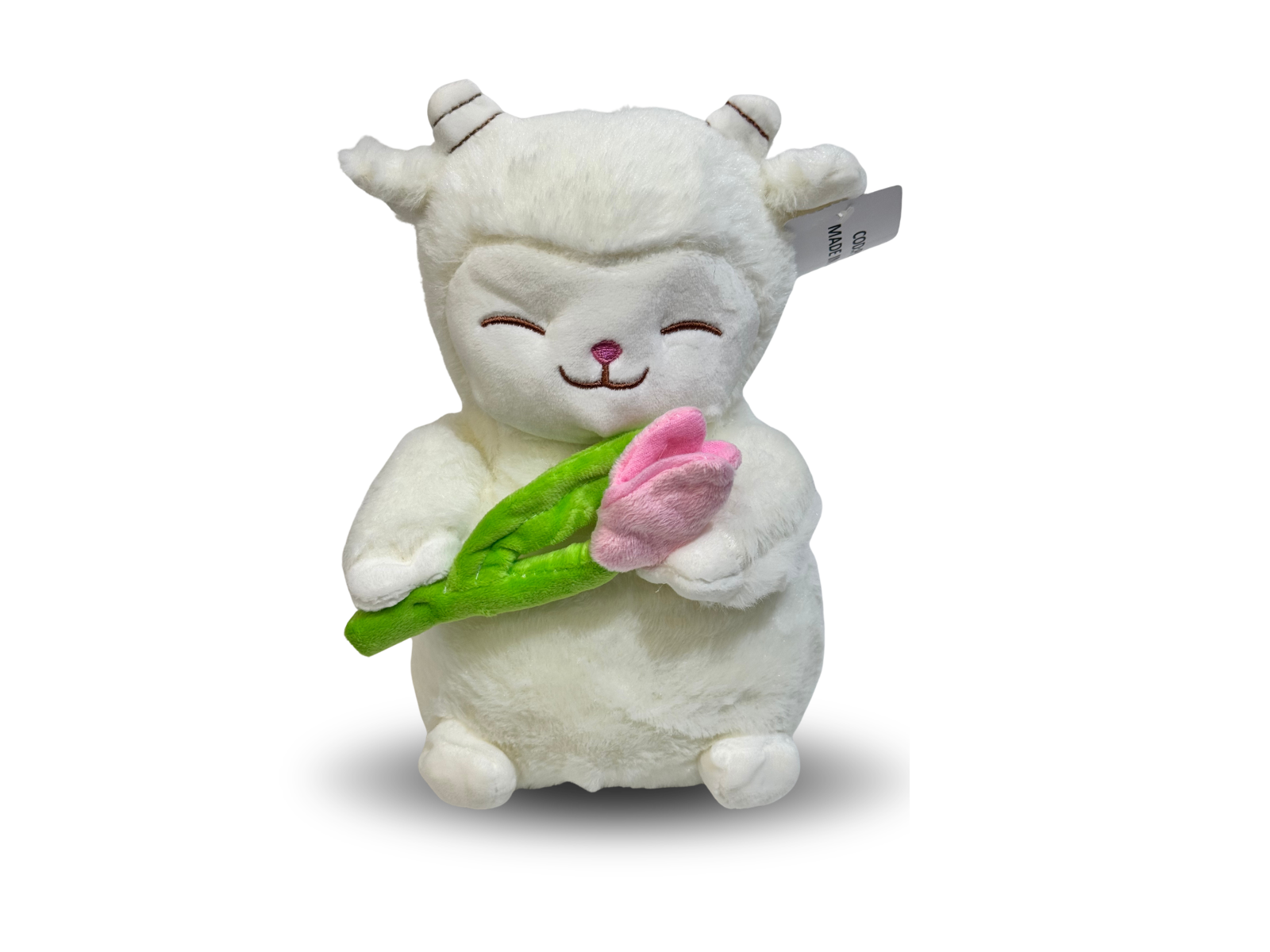 🌷🐑 PELUCHE CORDERITO CON TULIPÁN