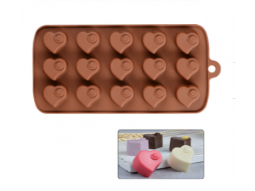 Molde chocolatero Corazon con firuletes