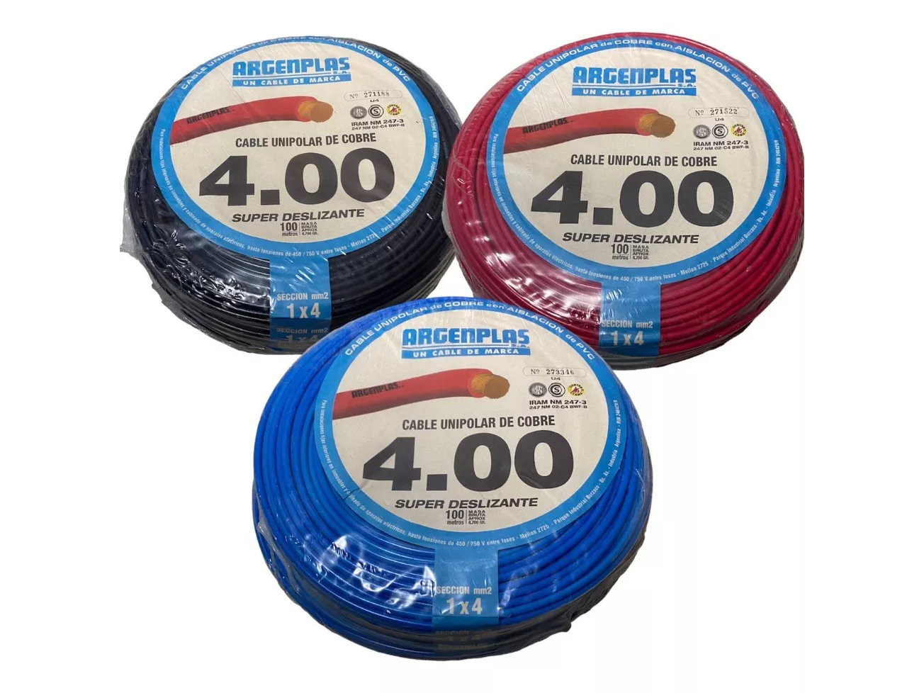 Cable Unipolar 4mm IRAM NM 247-3 Negro