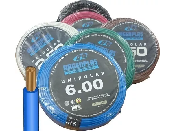 Cable Unipolar 6mm IRAM NM 247-3 Marron
