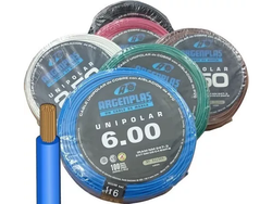 Cable Unipolar 6mm IRAM NM 247-3 Celeste