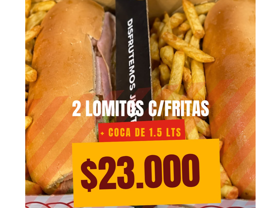 2 LOMOS + COCA 1.5 LTS
