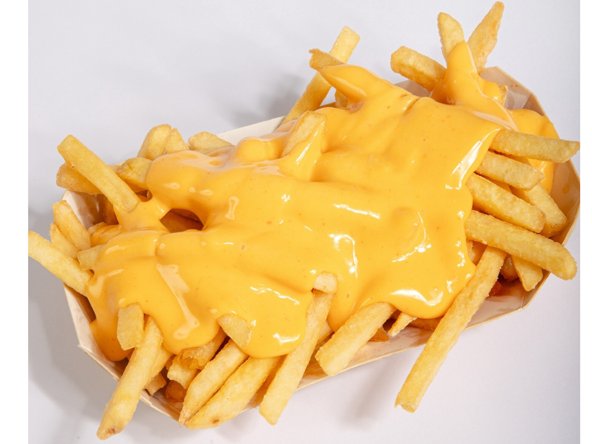Papas fritas con cheddar de Que Lomitos Banda Norte
