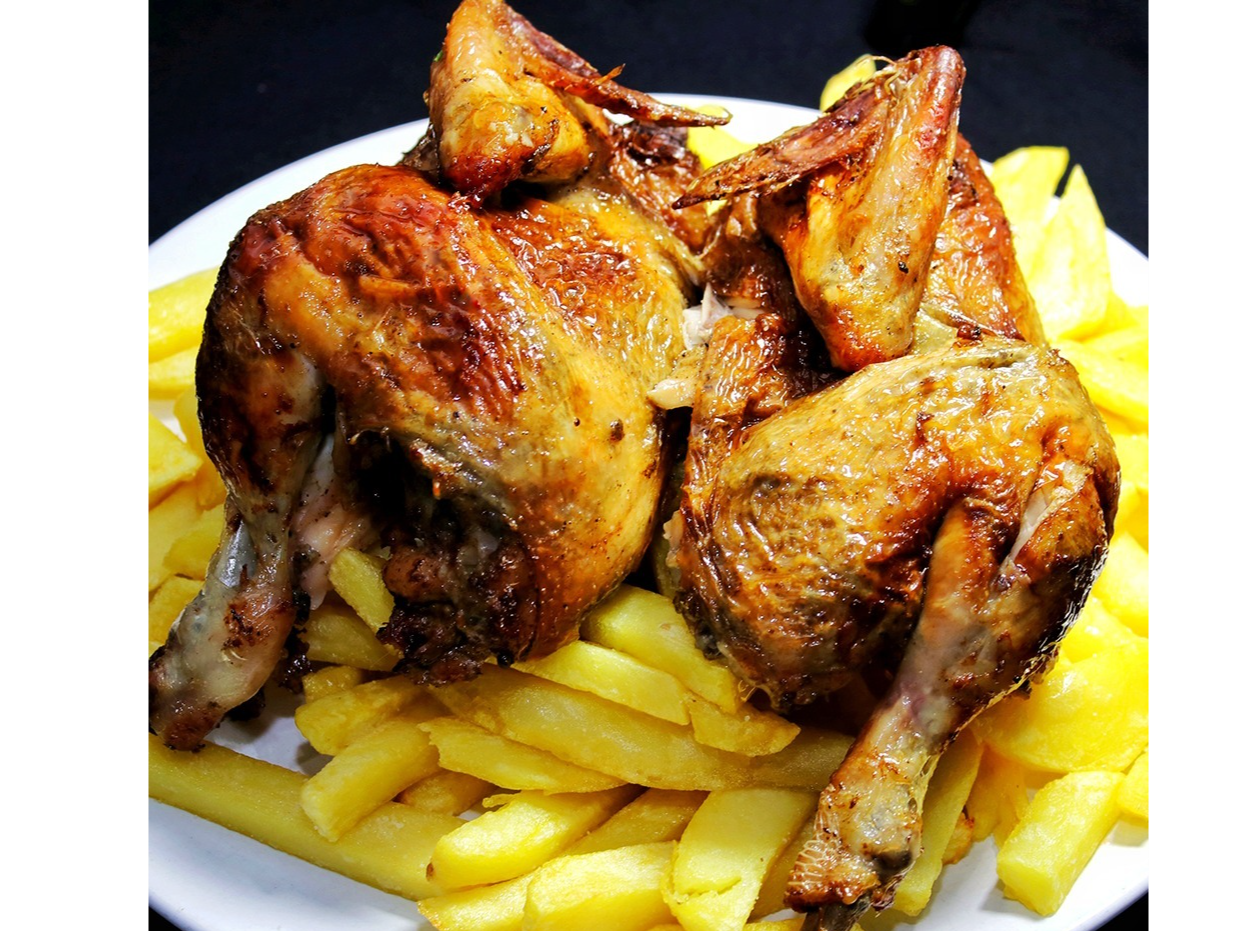 Pollo con papas fritas