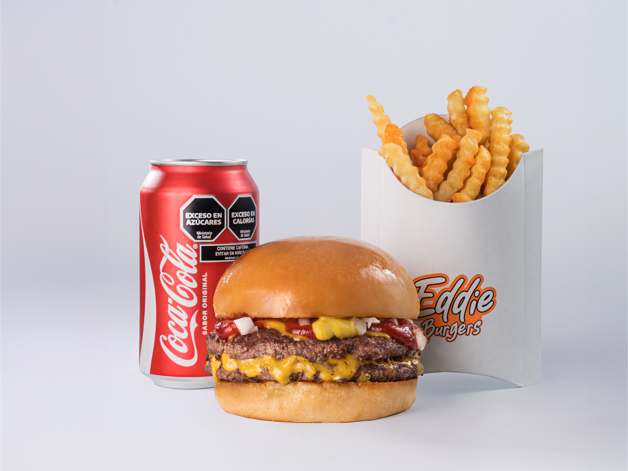 DOBLE CUARTO DE LIBRA CON PAPAS