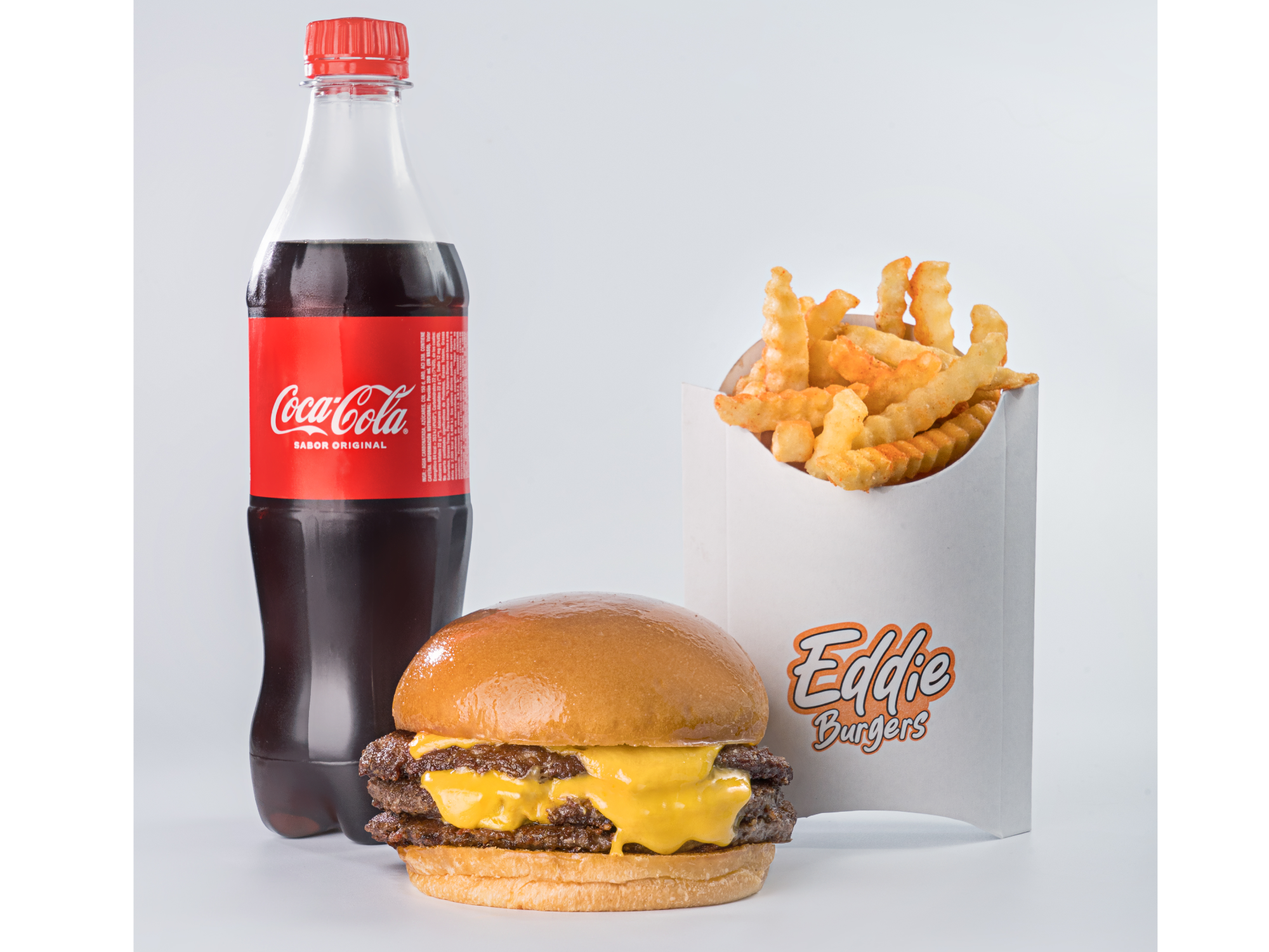 COMBO HAMBURGUESA CON PAPAS Y BEBIDA