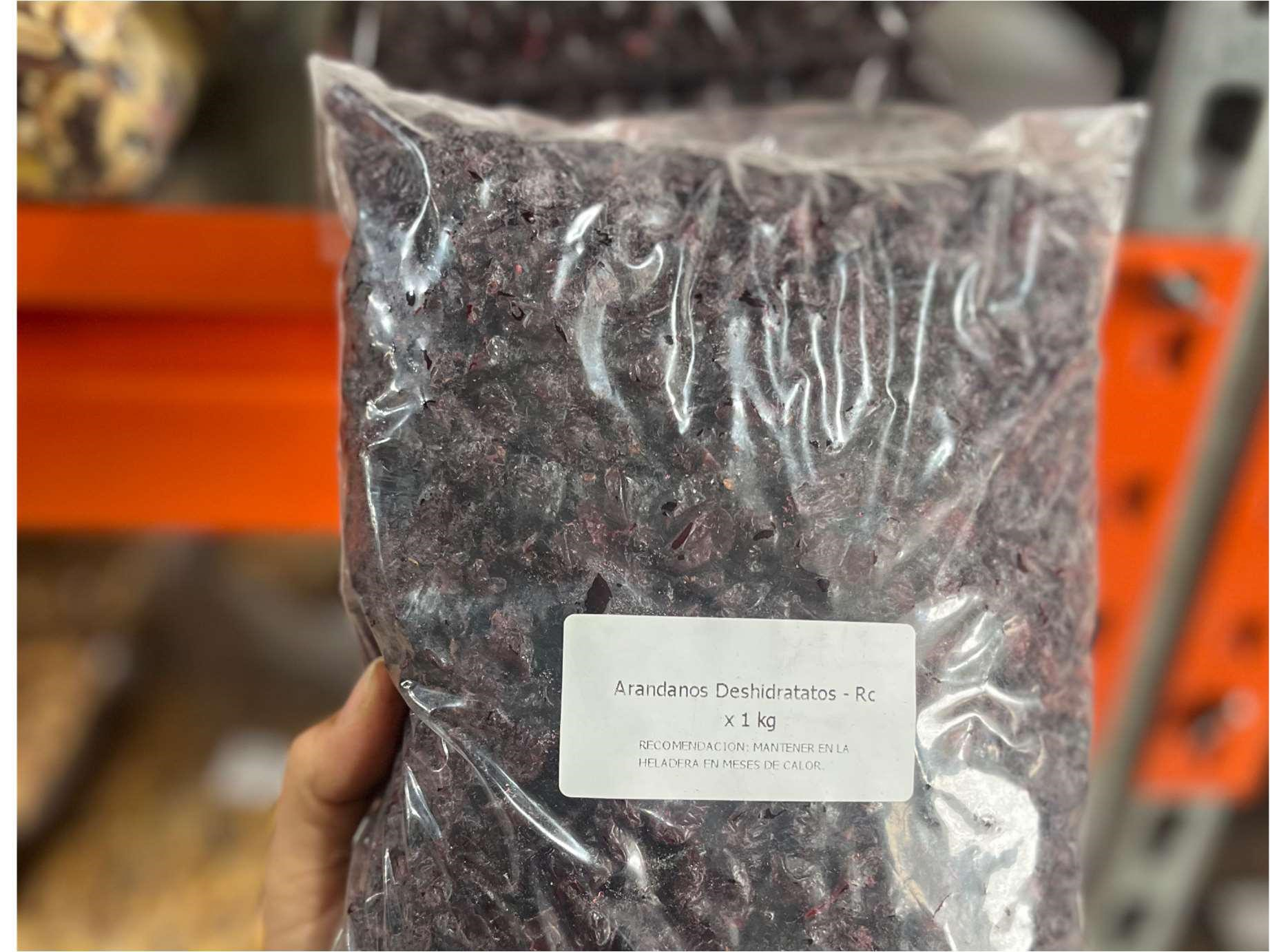 Arándanos deshidratados rojos