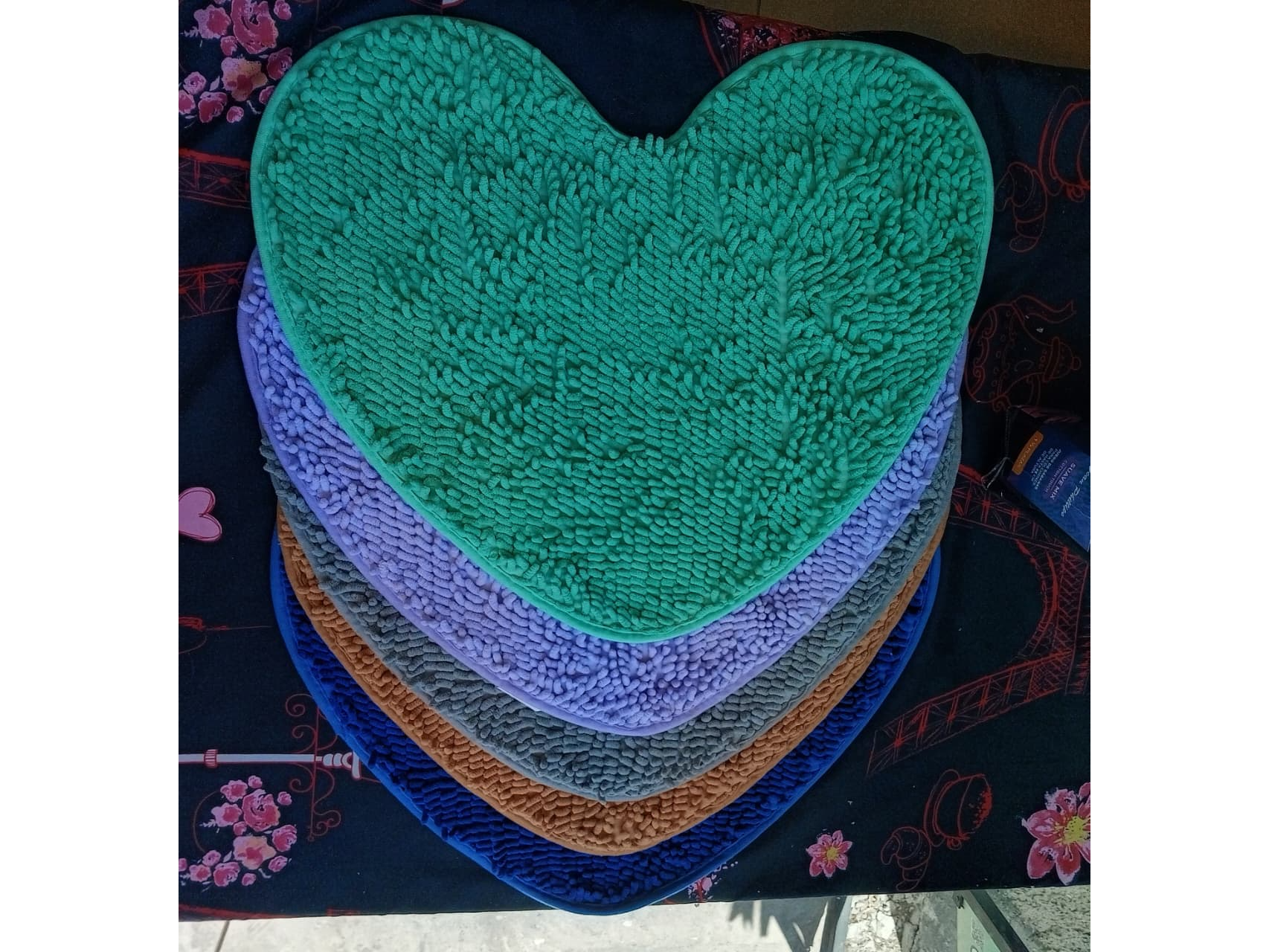 Alfombras Shaggy C/Antideslizante Corazon !!!OFERTA!!!