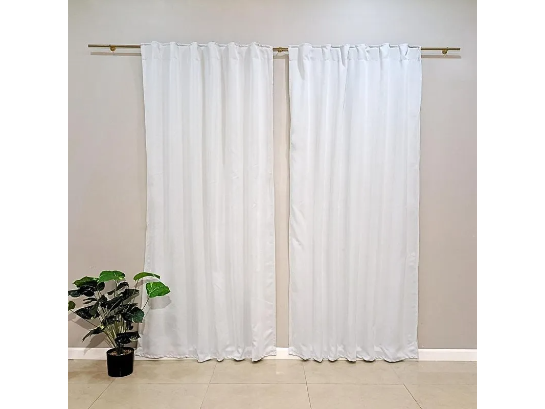 Cortinas Black Out Blanco Paris 1.40 x 2.10
