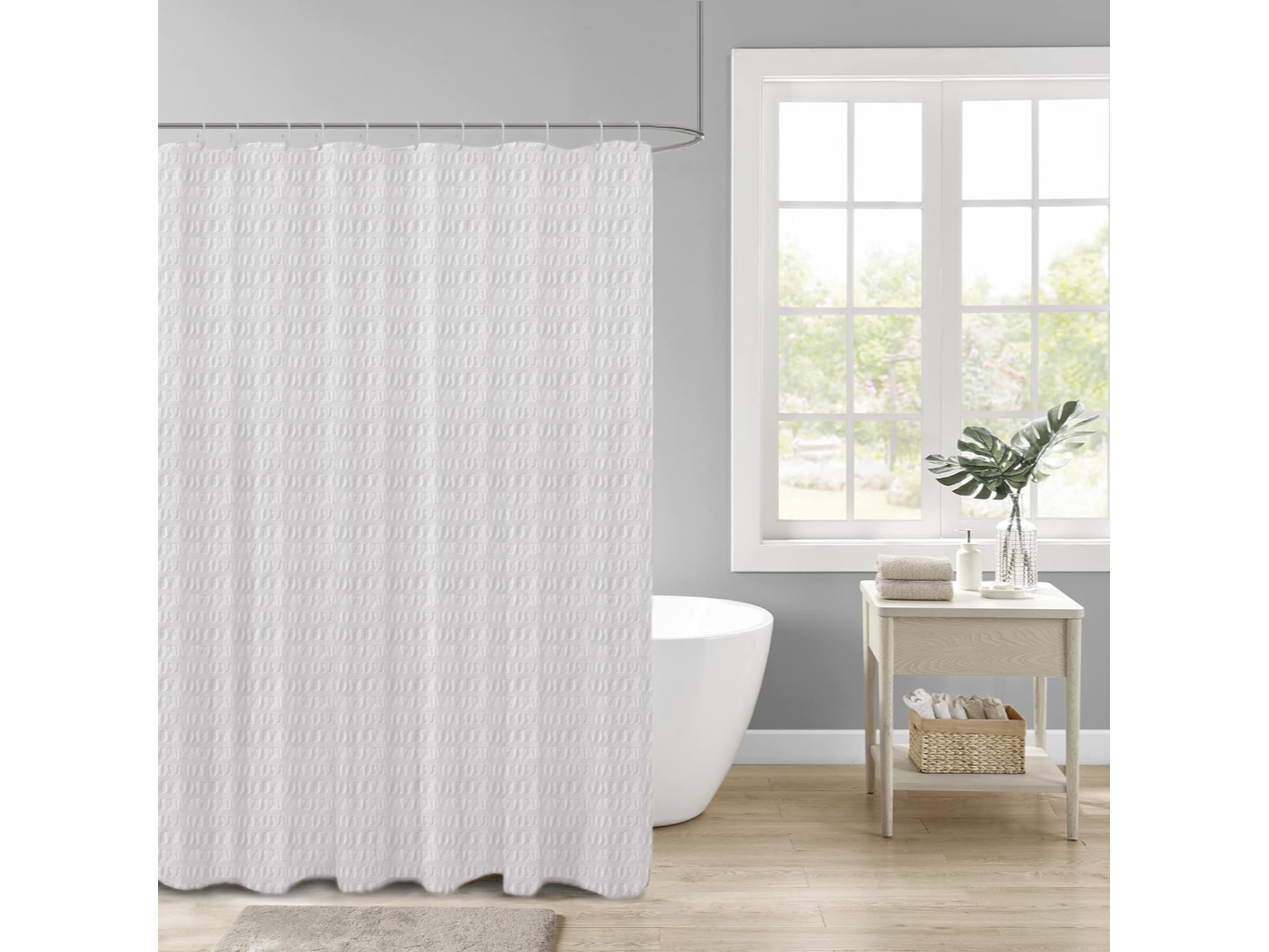 Cortina De Baño Tela Portofino Embossed