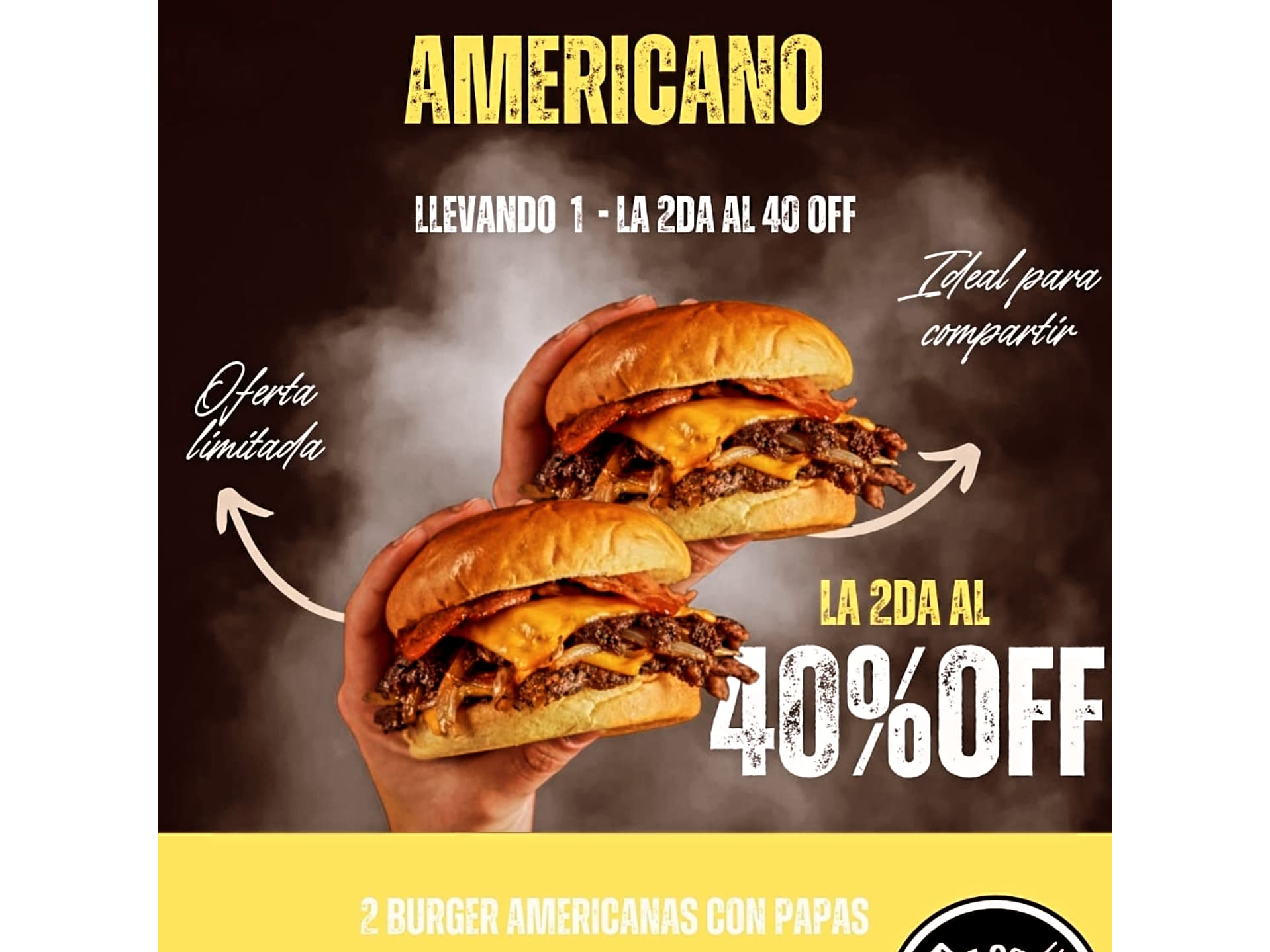 Combo Dos Burger Americanas con papas