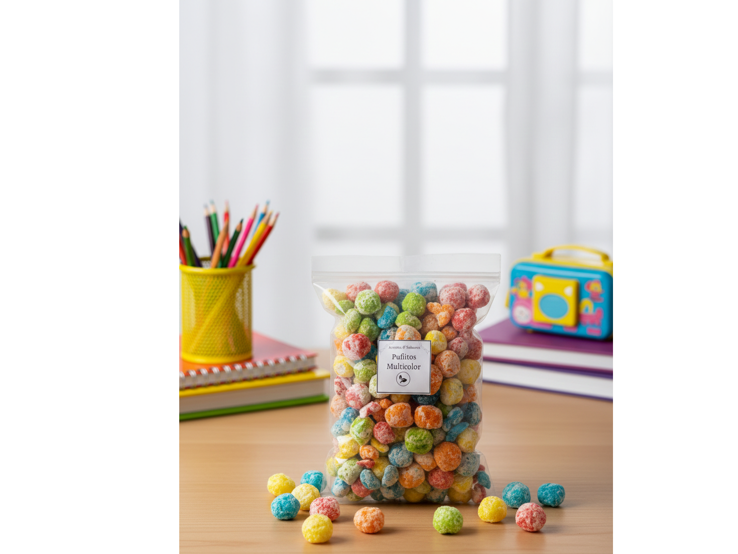 Puflitos multicolor "Natural Eat"