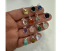 Oval facetado plateado