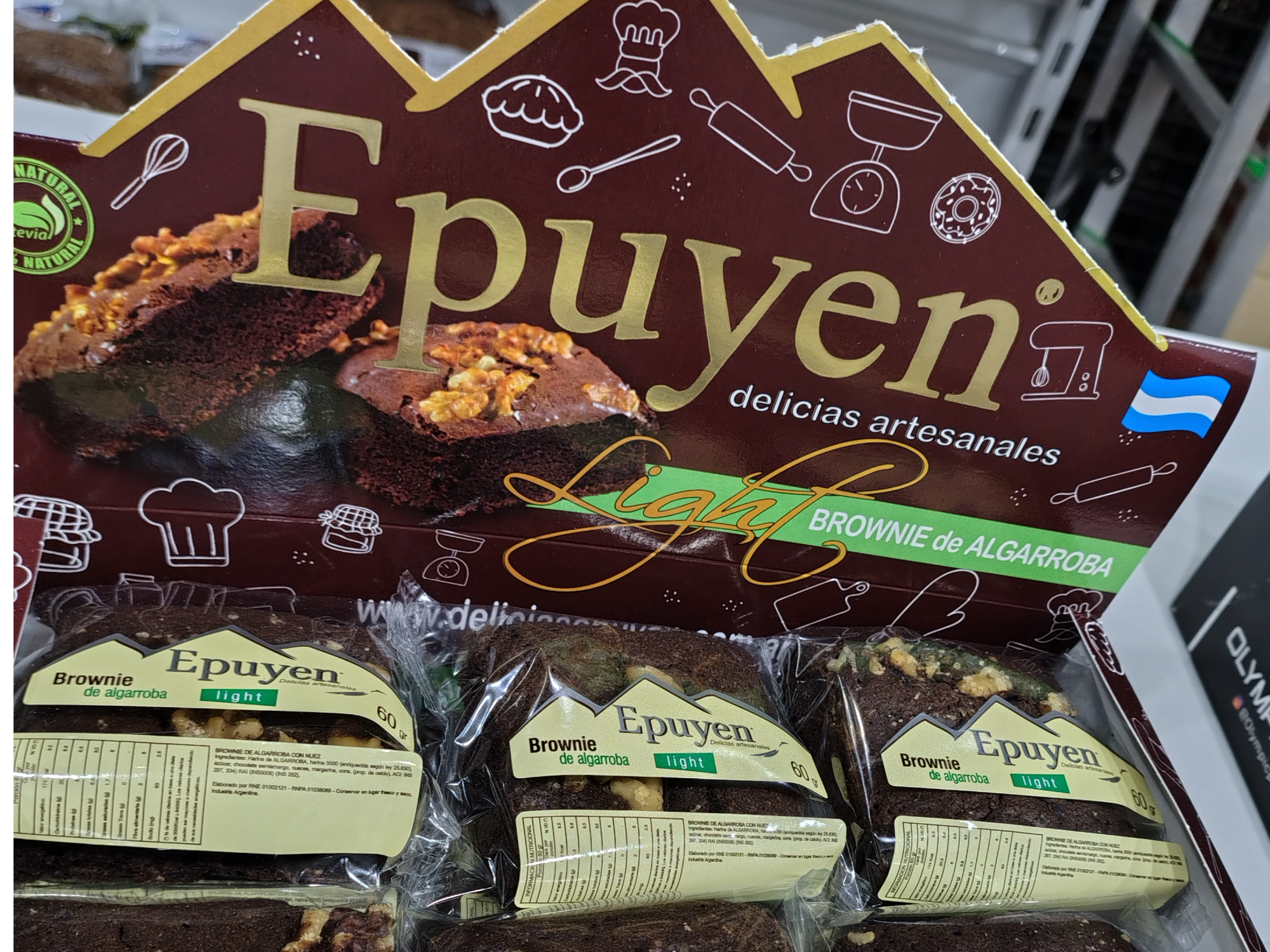 Brownie de Algarroba con maní