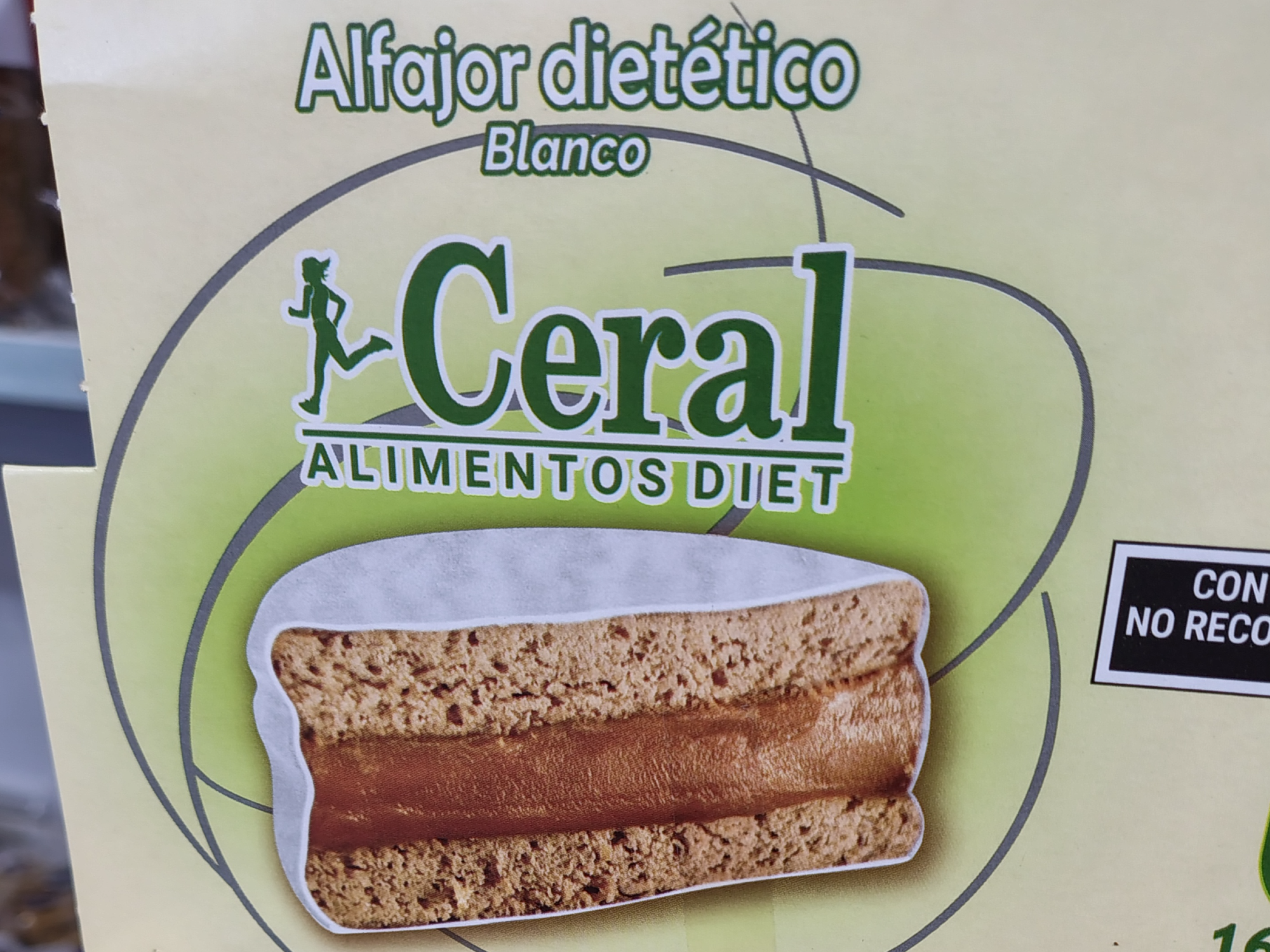 Ceral alfajor blanco para diabéticos