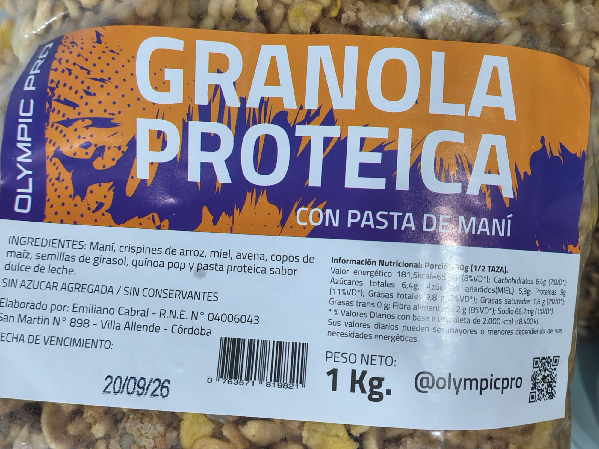 Proteica con pasta de maní ddl x 1kg