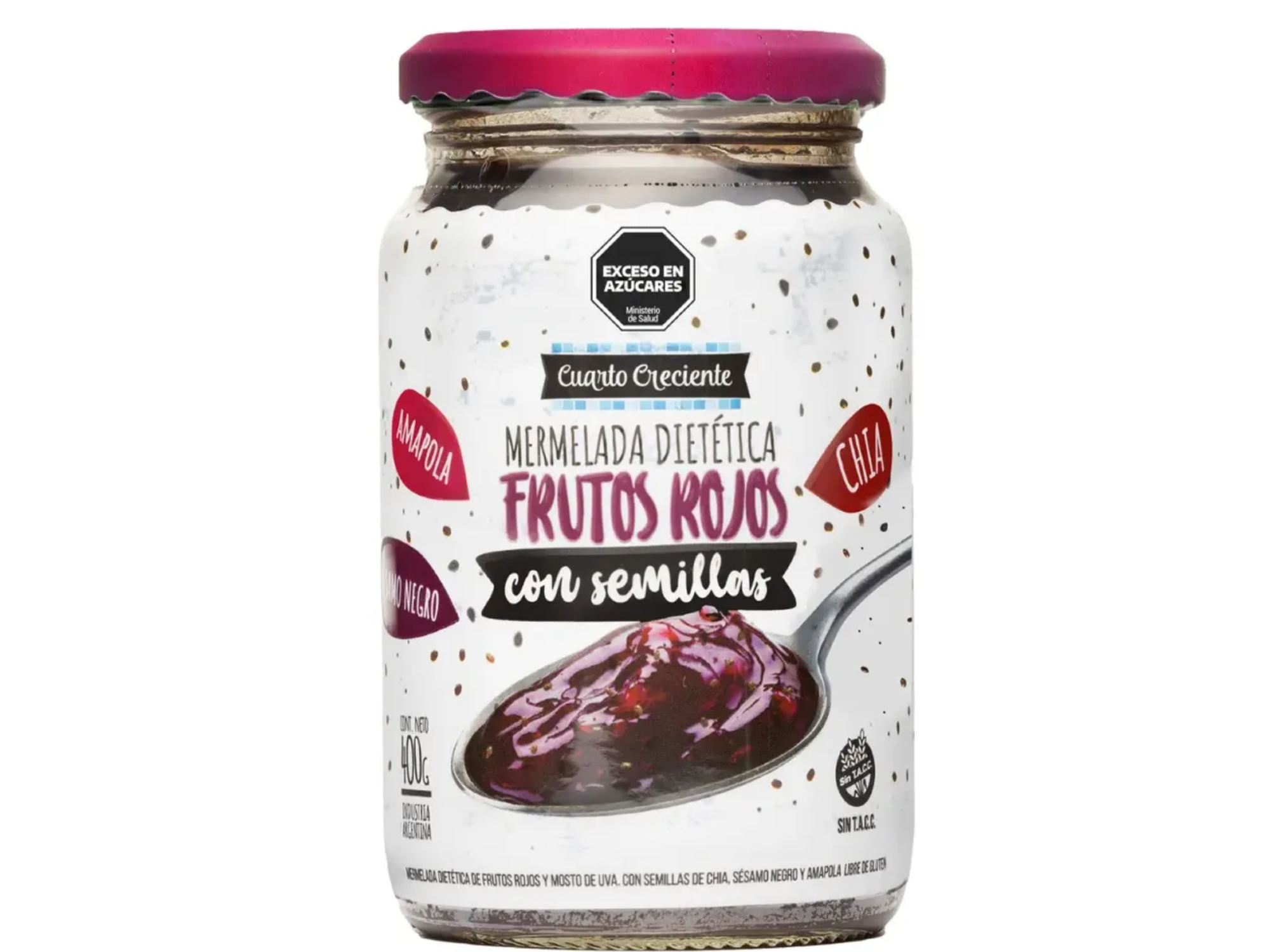 Mermelada frutos rojos cuarto creciente con semillas