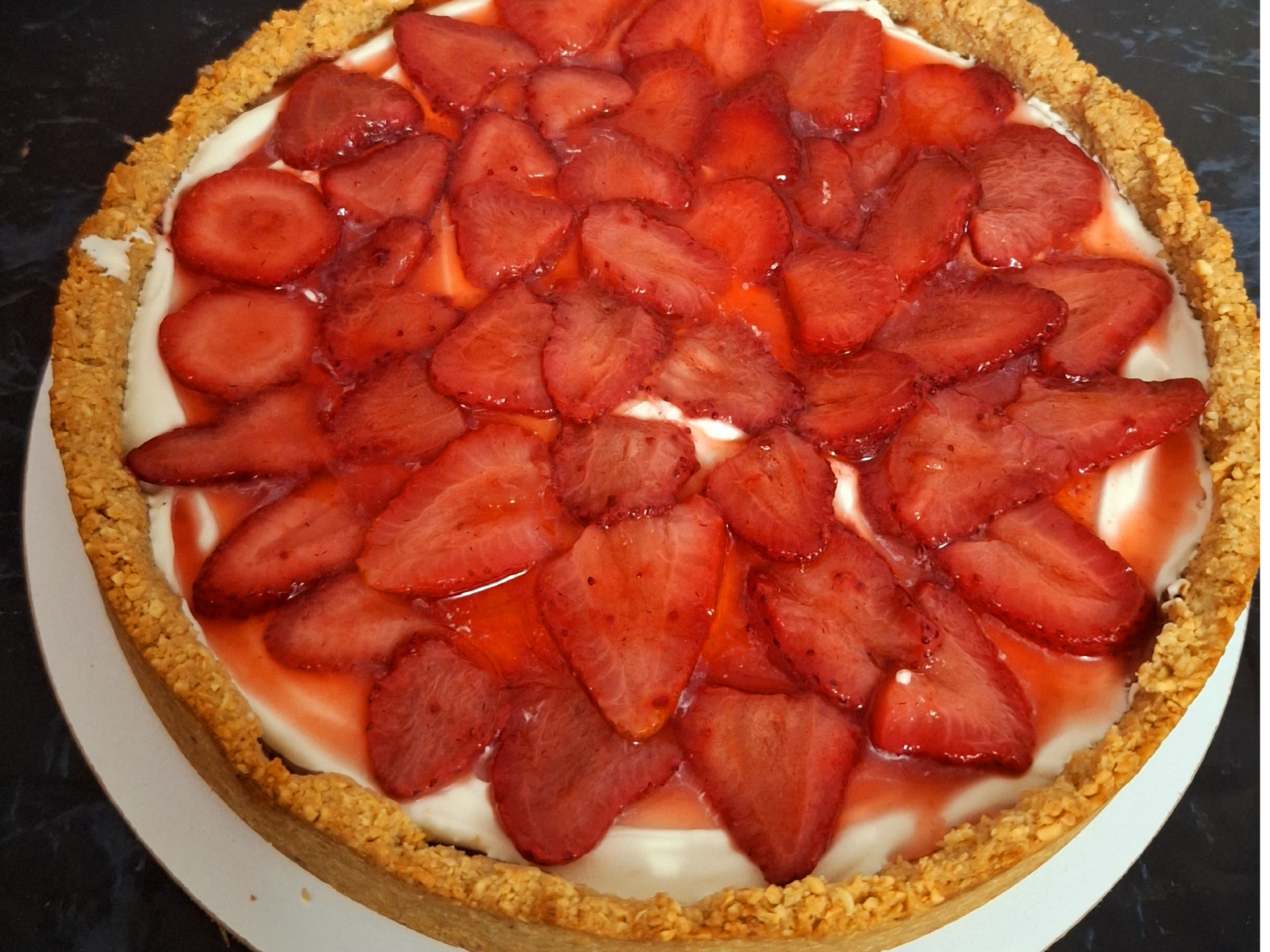 Tarta de Frutillas y Crema chantilly sin azúcar- 24cm