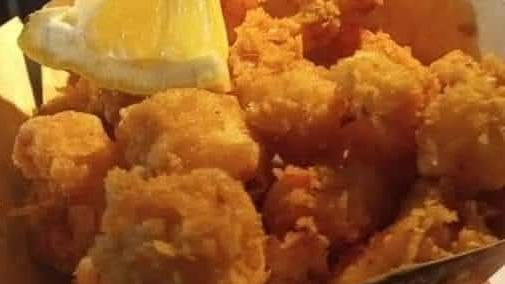 Rabas y langostinos