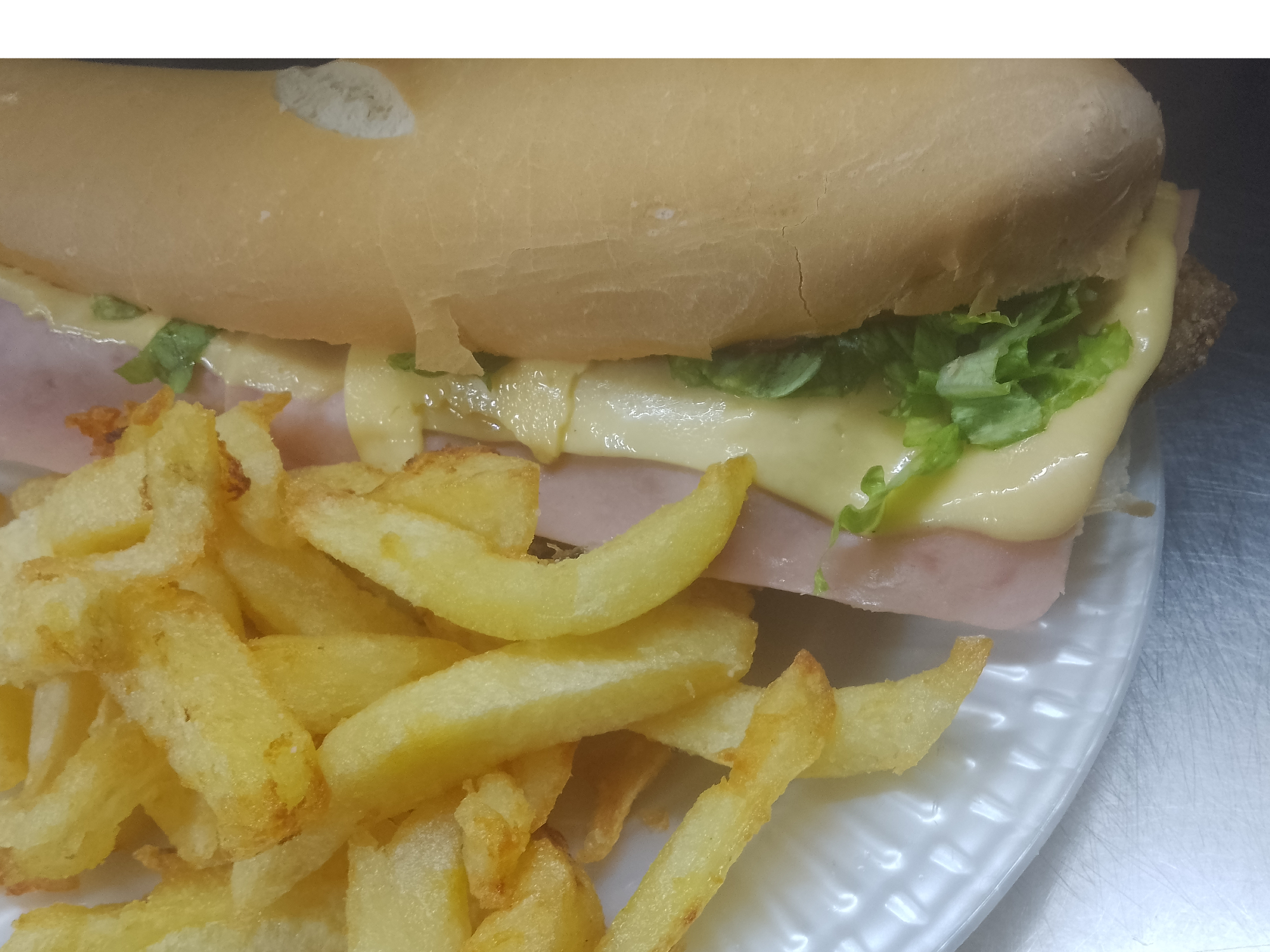 Sándwich de lomo simple + papas