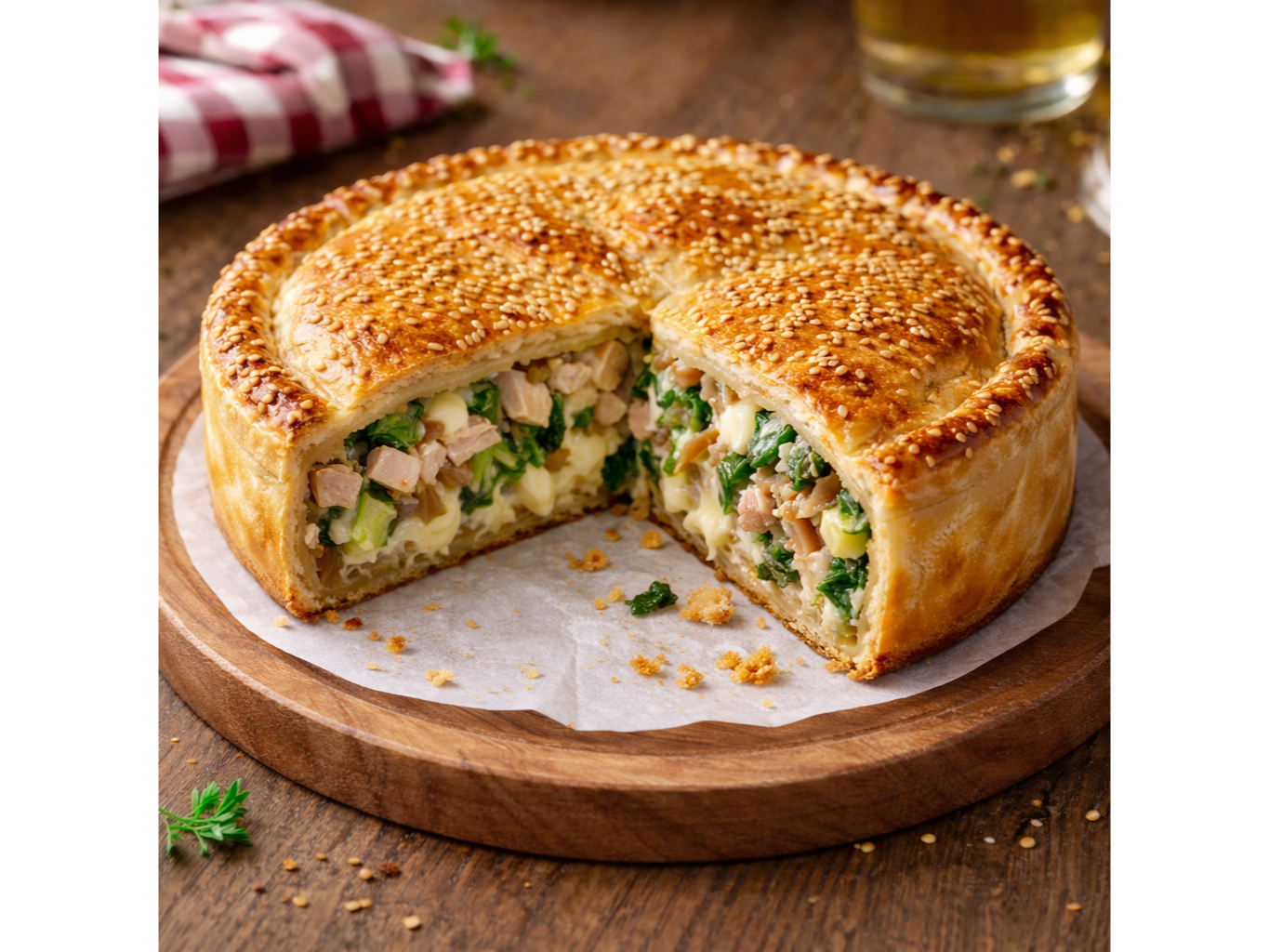 POLLO ,VERDURA Y QUESO