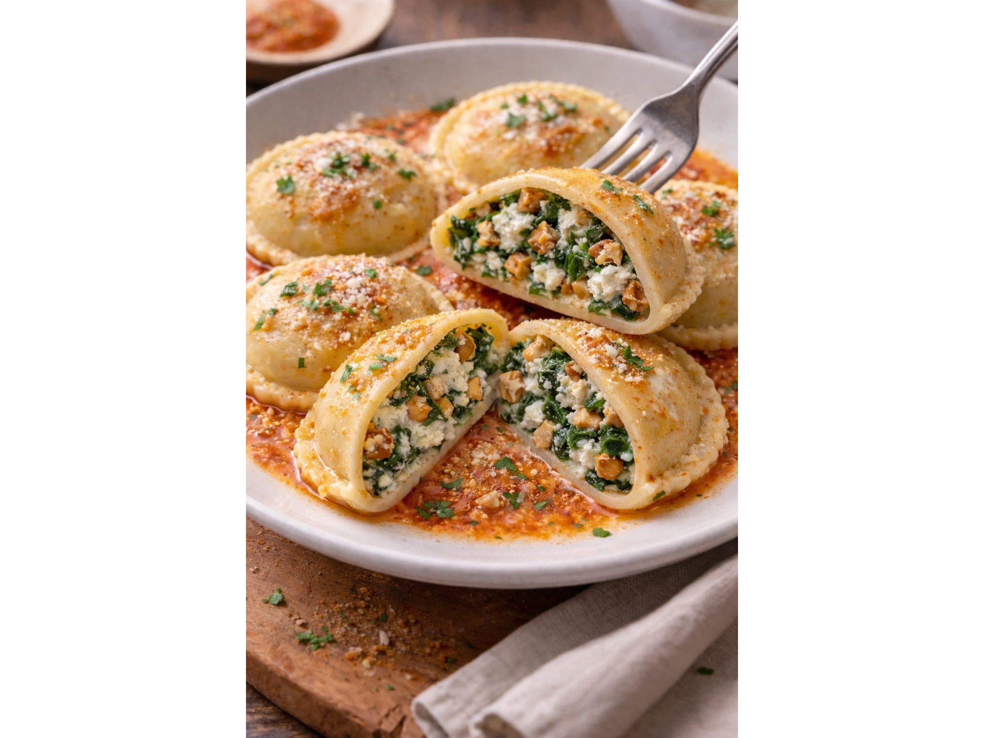 Ricota verdura y nuez