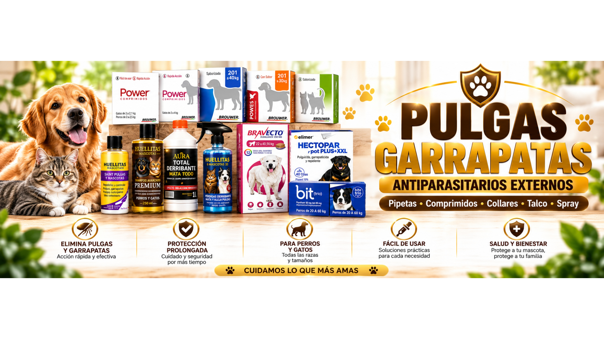 Pulgas y Garrapatas