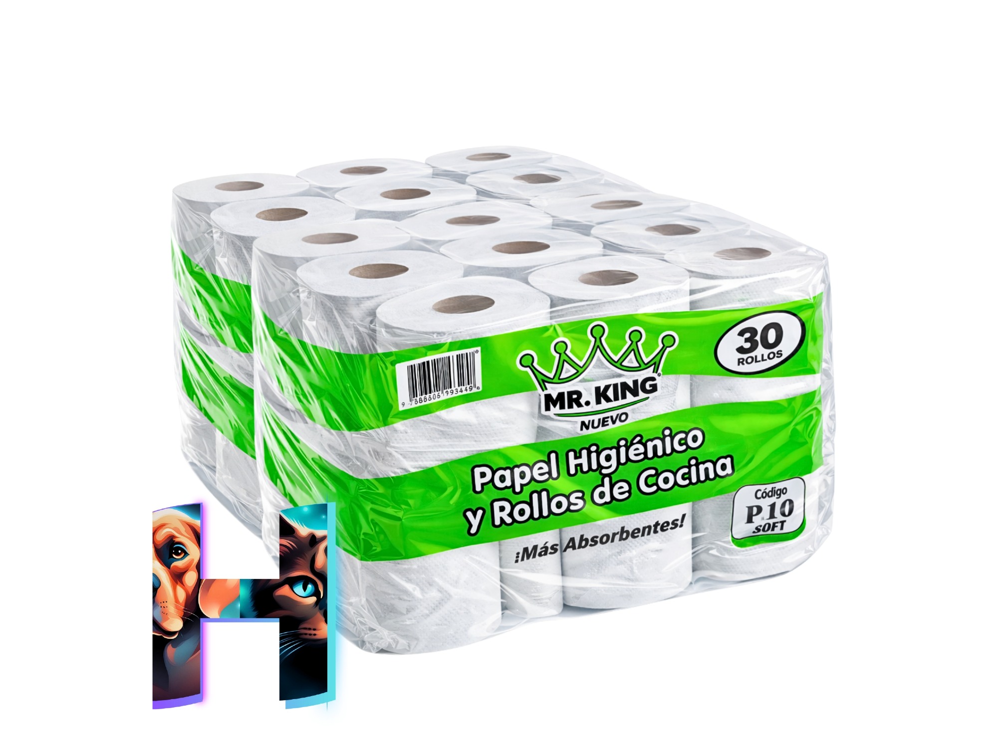 Bolson de Papel Higienico Mediano 30x70mts (Verde 2,5kg)