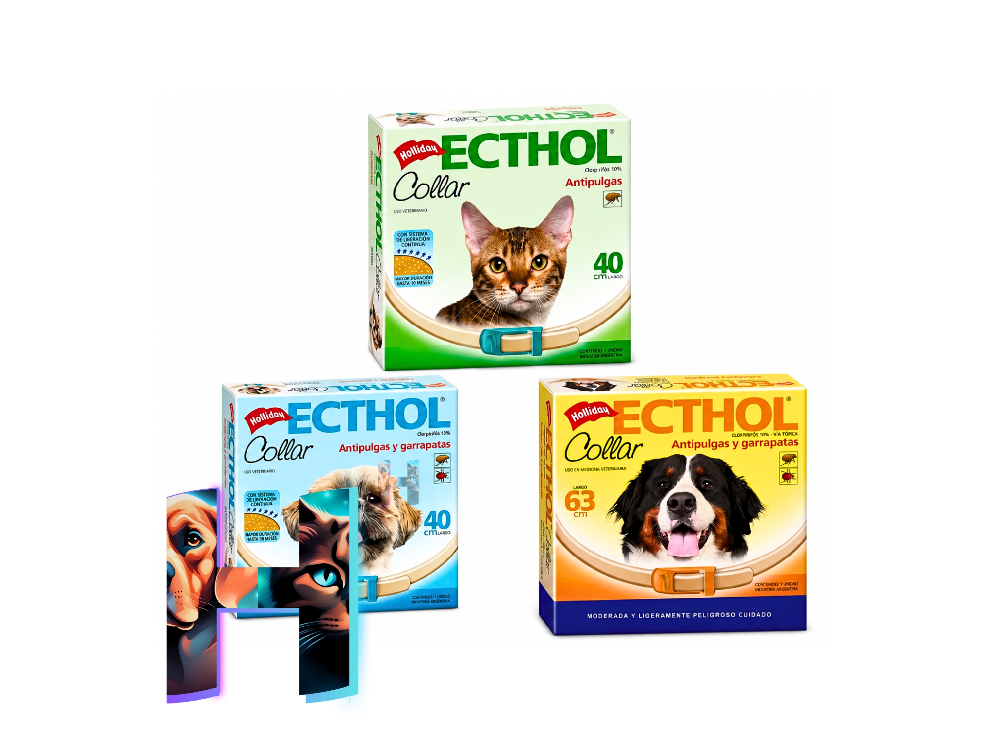 Collares Ecthol Anti Pulgas y Garrapatas (Perros y Gatos)