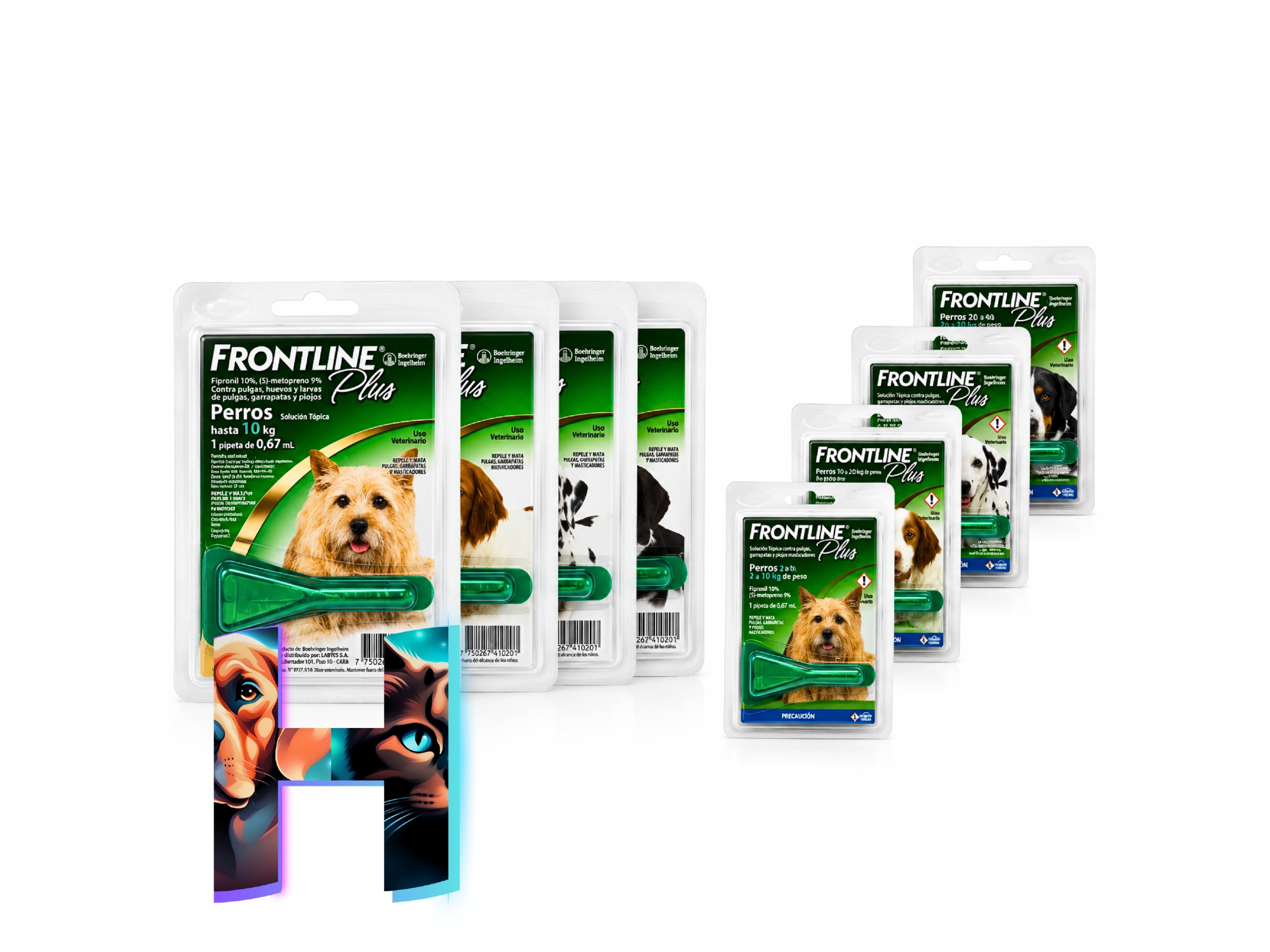 Pipetas FrontLine Plus para Perros (Verdes)