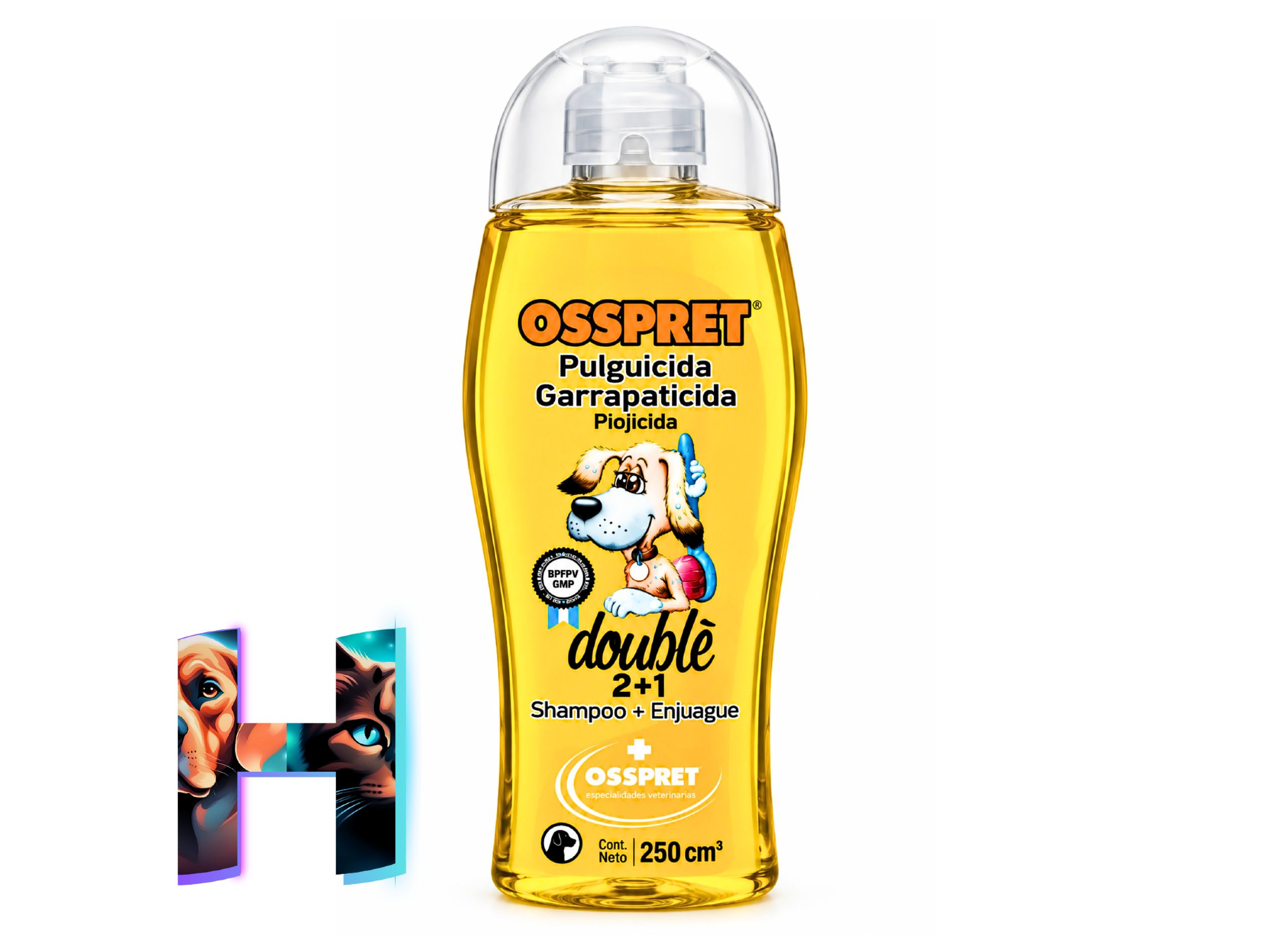 Shampoo + Enjuague Osspret Antiparasitario 250cc