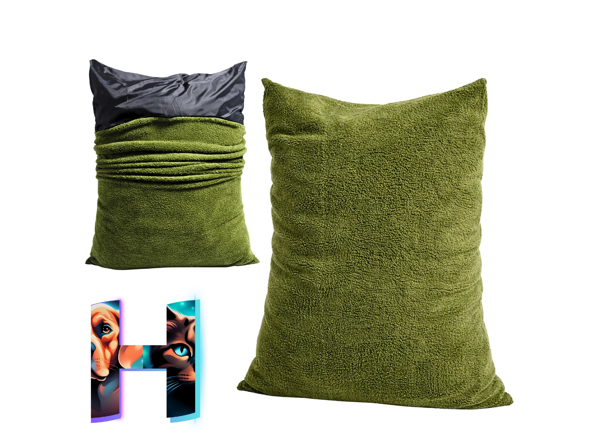 Colchoneta Con Funda Desmontable de Corderito 120cm × 90cm