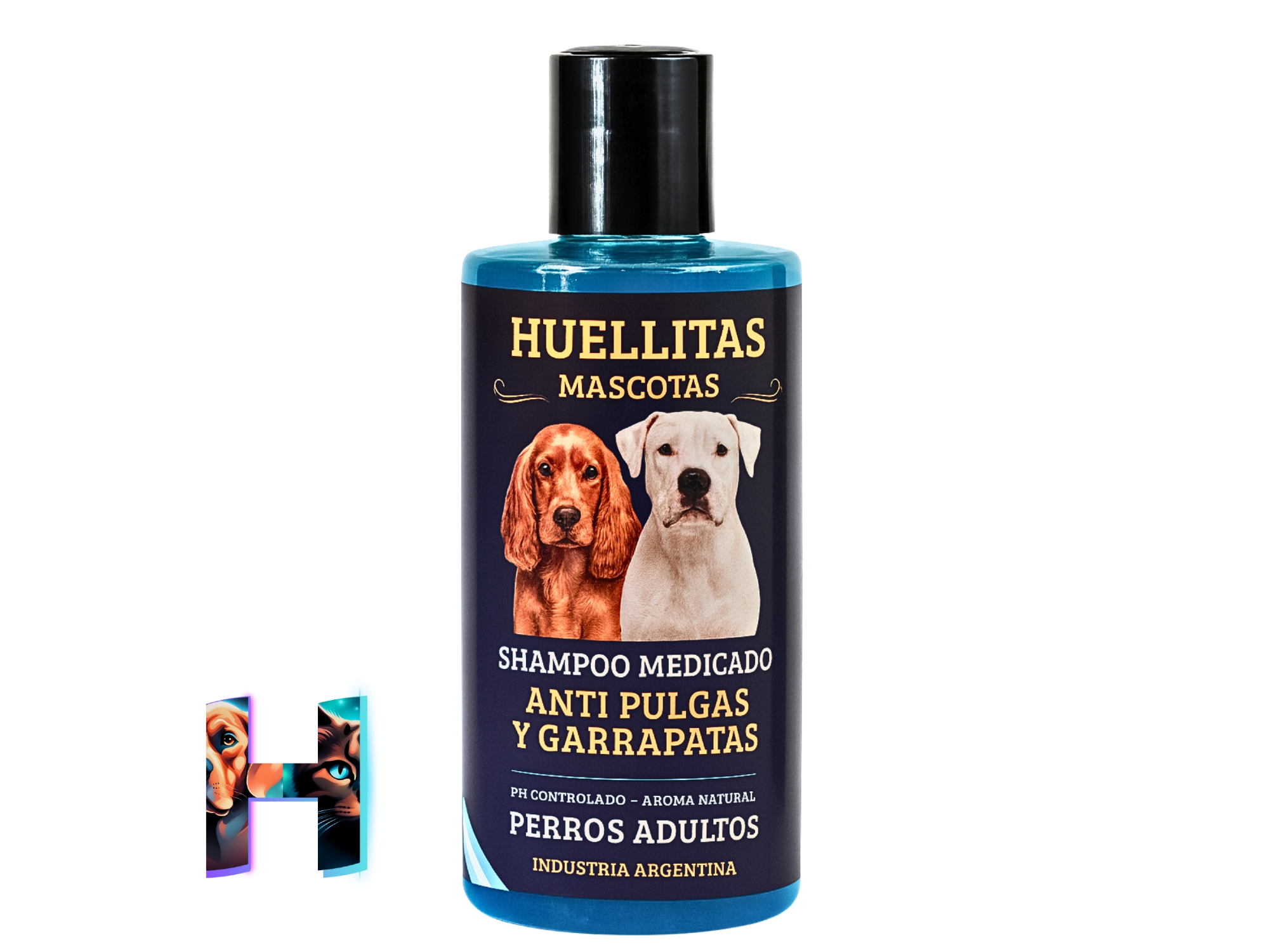 Shampoo "HUELLITAS" Anti-Pulgas y Garrapatas 250ml