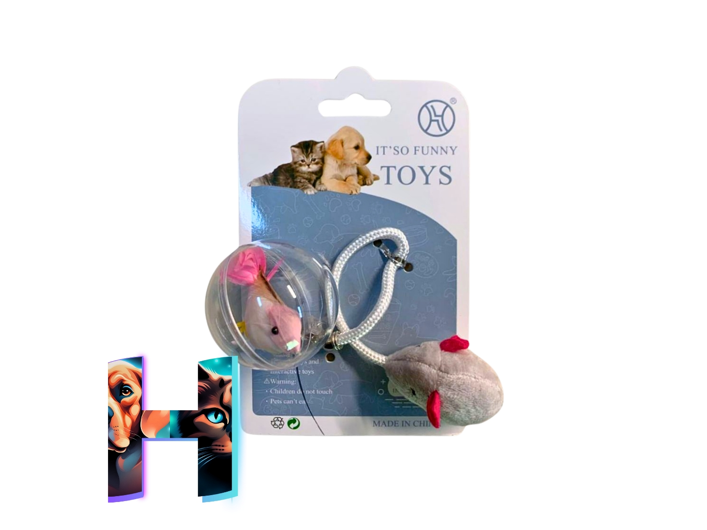 Ratita con Pajarito en Pelota