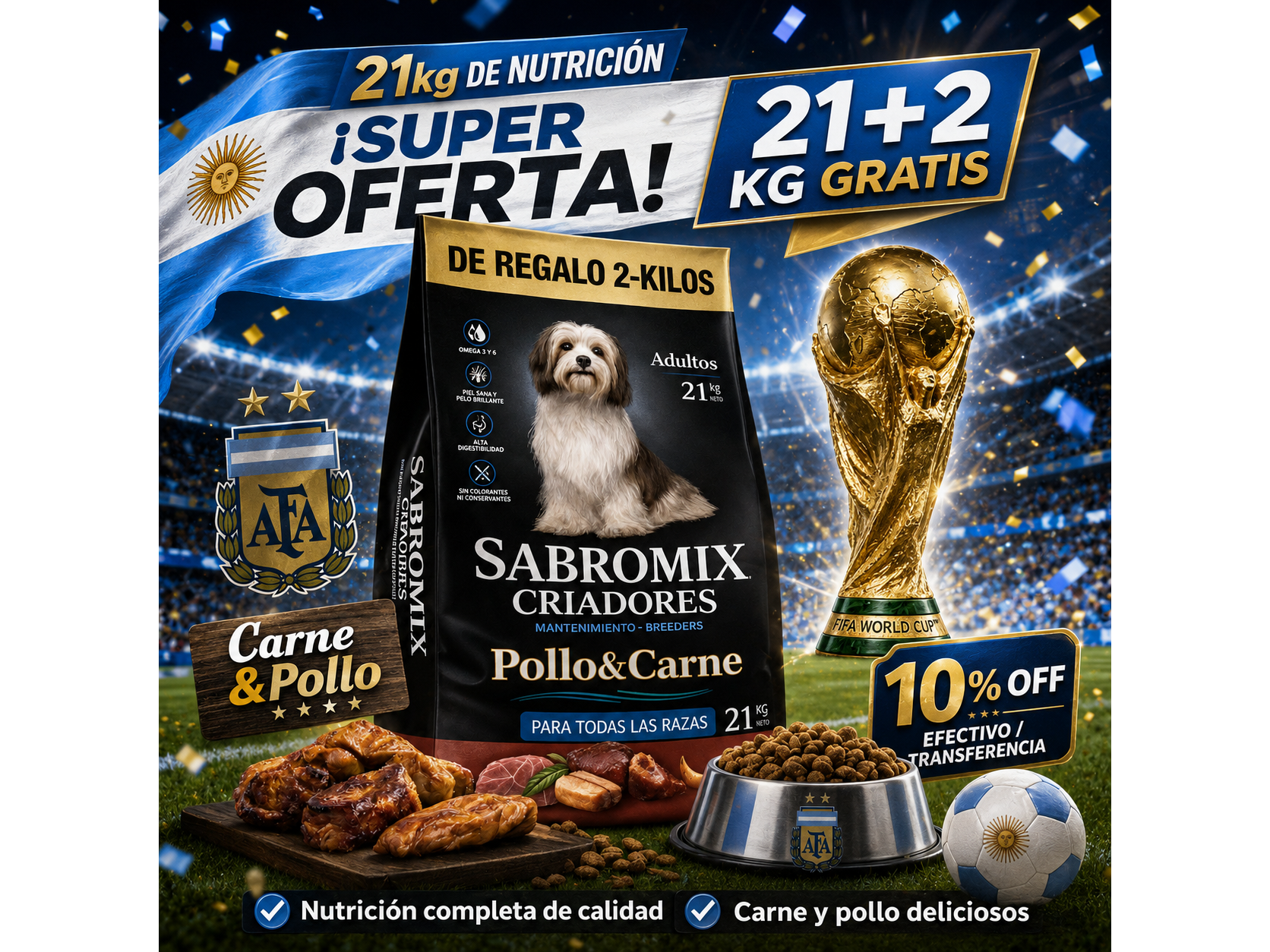Criadores Sabromix Adulto x21kg + 2kg Gratis