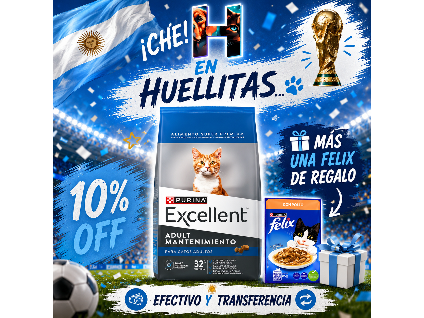 Excellent Mantenimiento Gato 15kg + 1 Pouch Félix de Regaló