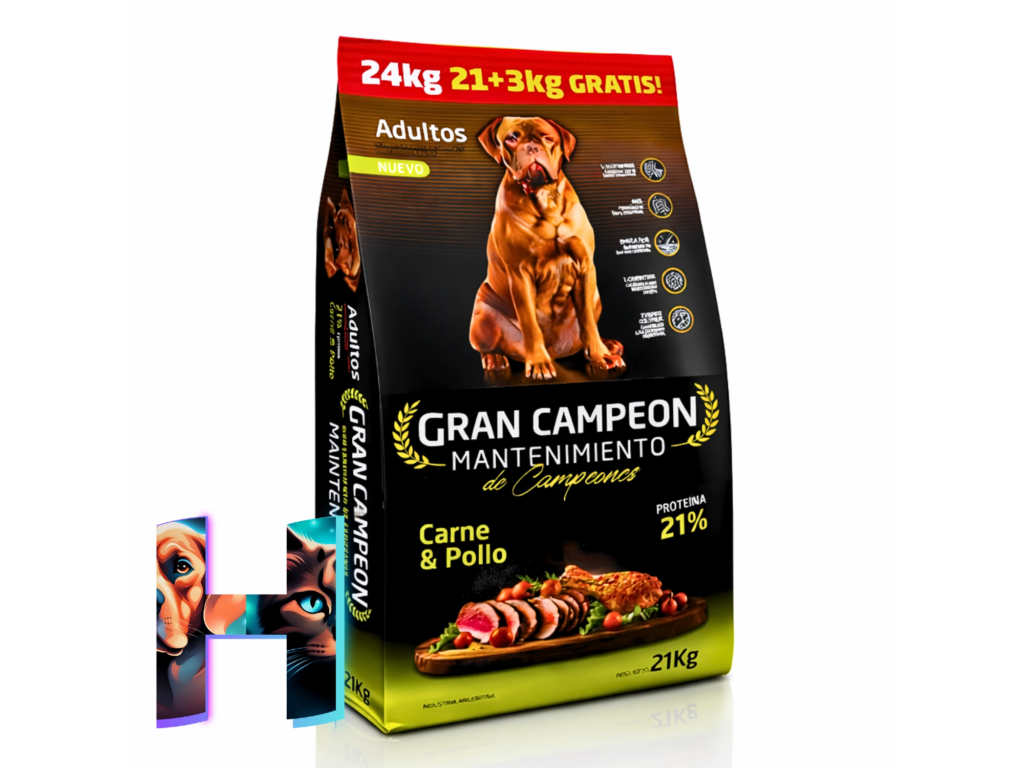 Gran Campeón Maintenance Adulto x 21Kg (Carne y Pollo)